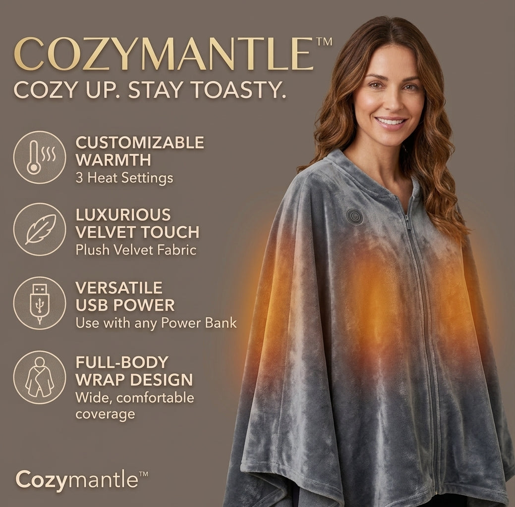 COZYMANTLE HEATED WEARABLE BLANKET