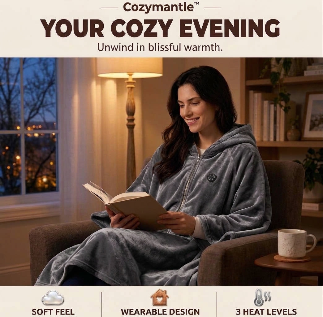 COZYMANTLE HEATED WEARABLE BLANKET